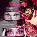 LENTILLAS ROSAS NEZUKO YOKAI (Kimetsu No Yaiba/Cosplay)