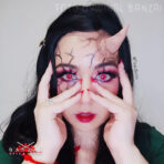 LENTILLAS ROSAS NEZUKO YOKAI (Kimetsu No Yaiba/Cosplay) - Imagen 3