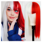 PELUCA LARGA - ROJA Y BLANCO (Cosplay)