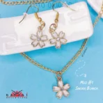 SET FLOR DE SAKURA | ARETES Y COLLAR (Magic Girl) - Imagen 2