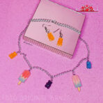 SET OSITOS DE GOMITA | COLLAR Y ARETES (Kawaii) - Imagen 2
