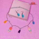 SET OSITOS DE GOMITA | COLLAR Y ARETES (Kawaii) - Imagen 3