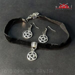 SET PENTAGRAMA | ARETES Y CHOKER (Witch)