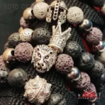 PULSERA PARA CABALLERO - PIEDRAS NATURALES Y VOLCÁNICAS (Yokai)