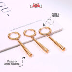 ARETES DE ACERO INOXIDABLE RORONOA ZORO (Inspirado en One Piece/Cosplay) - Imagen 5